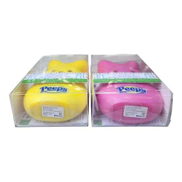 Peeps Easter Light Up Bluetooth Speakers Bundle Yellow & Pink New Sealed Cute - Picture 4 of 6